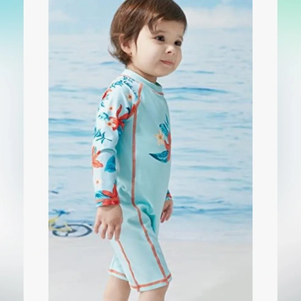 NWOT LIBREDGE‎ Baby Swimsuit Long Sleeve Bathing Suit 0-3m N67